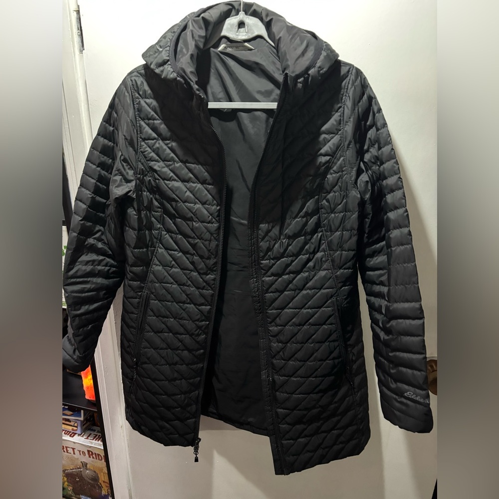 Eddie Bauer Black Quilted Puffer Jacket